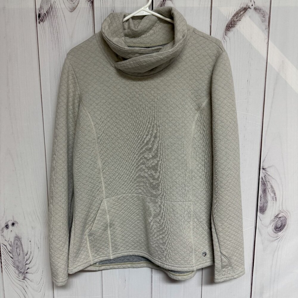 KÜHL Athena Pullover Women’s Large Dove Light Tan/Gray EUC‎